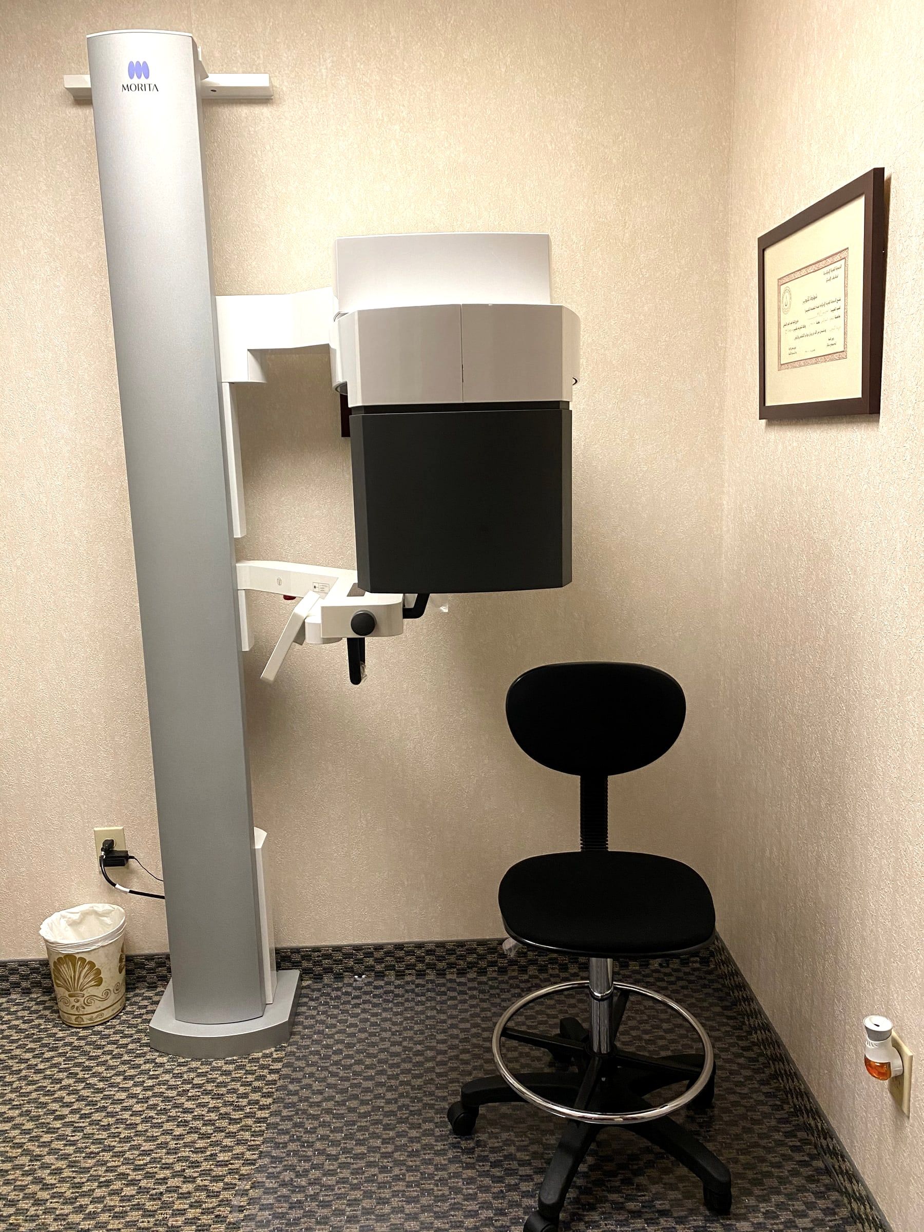 Our small-field 3D cone beam scanner, in its own room at the office